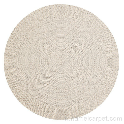 tapis de tapis rond en plein air blanc